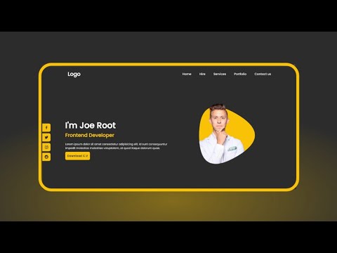 Responsive Personal Portfolio Website using HTML,CSS & JavaScript - YouTube