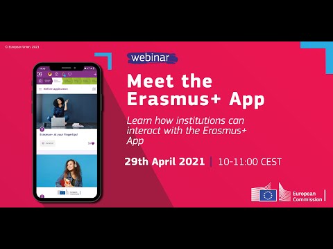 Meet the #ErasmusApp I Erasmus Goes Digital Webinar Series 2021 I 1/3