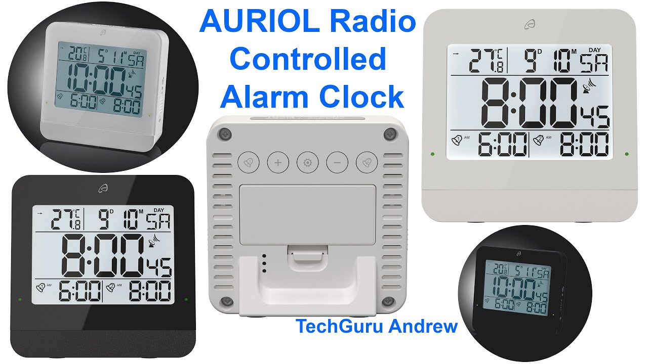 AURIOL Radio Controlled Alarm Clock - YouTube REVIEW