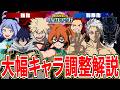 【大幅キャラ調整】最強キャラ達が大量弱体化!?強いのに強化されたキャラも【ヒロアカUR】【僕のヒーローアカデミアウルトラランブル】