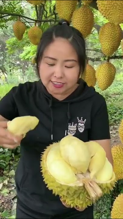 Asmr eating Durian at Farm tiktok videos #shorts