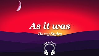 As it was - Harry Styles         (Lyrics/Letter)