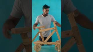 🔥 लकड़ी से बनाई कमाल की बाइक! 😱 | Amazing Wooden Bike DIY #shorts