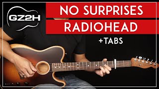 No Surprises Guitar Tutorial Radiohead Guitar Lesson |Riff +  Chords + TAB|