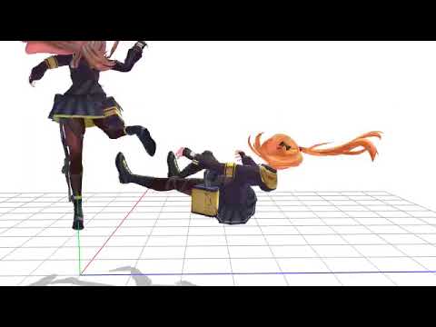 ソバットをする45姉　MMDドルフロ