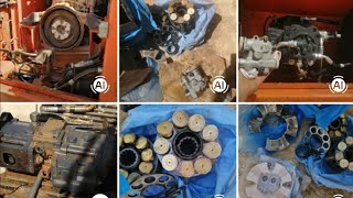 فك واصلاح وتركيب طرمبة الهيدروليك للحفار بتكلفه بسيطه Hydraulic pump repair