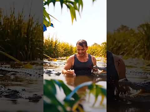 Крокодилы в океане: специальные железы в языке спасают от соли! 🐊💦✨ #крокодилы #crocodile #крокодил
