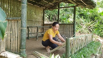 FULL VIDEO: 45 days build bamboo house, kitchen, eaves, outdoor shower - Ep.77