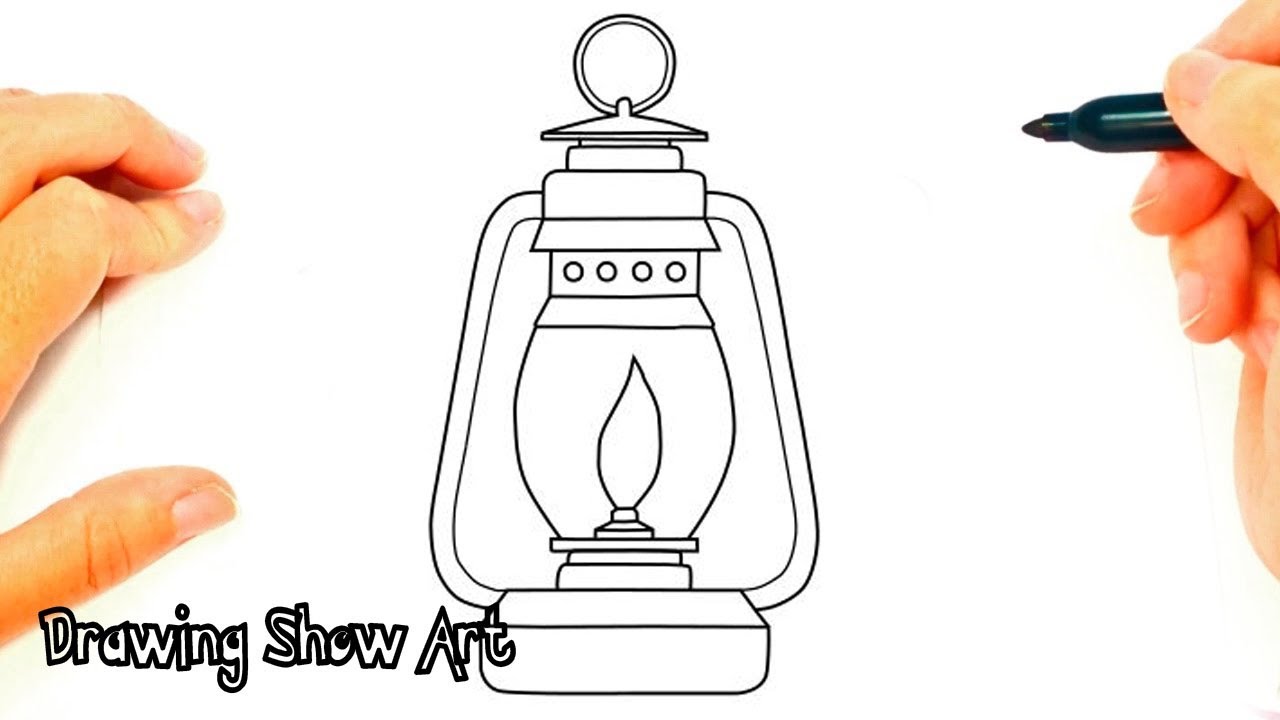 How To Draw A Lamp Step by Step - Easydrawings.net