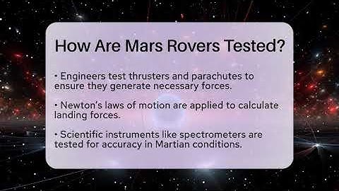 How Are Mars Rovers Tested? - Physics Frontier