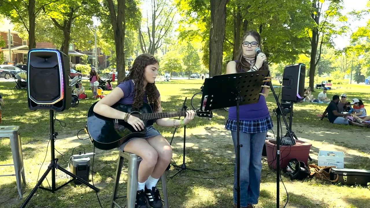 Something (Beatles cover) performed live by Ash and Tina at Withrow Park.