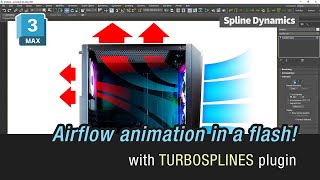 Airflow animation in a flash! Path Deform with multiple arrow meshes | TurboSplines 3dsMax plugin