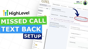 Set Up Missed Call Text Back in GoHighLevel - Never Miss Leads!