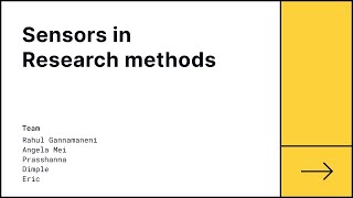 Sensors In Research Methods
