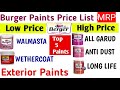 Exterior burger paints price list  burger paint apply process