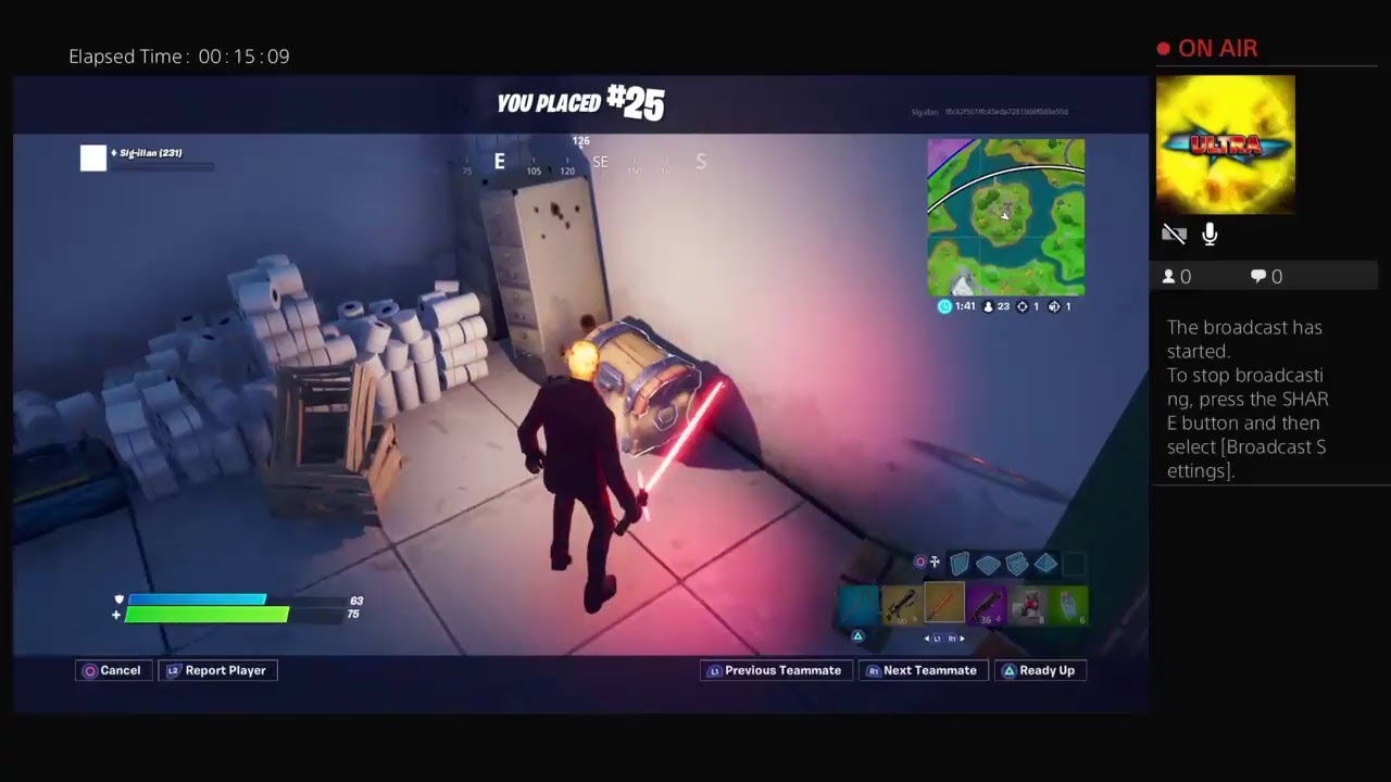 Playing Fortnite after the event YouTube