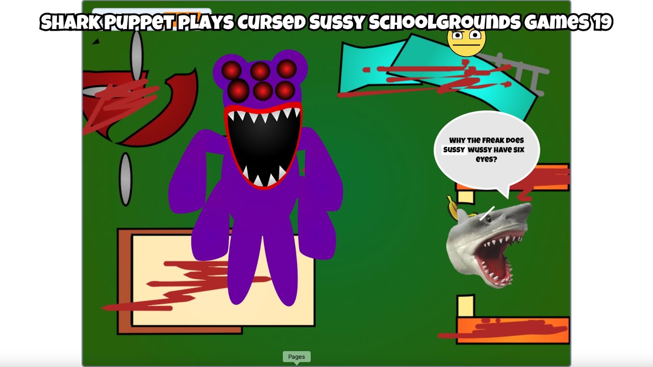 SB Movie: Shark Puppet plays Cursed Sussy Schoolgrounds Games 19!