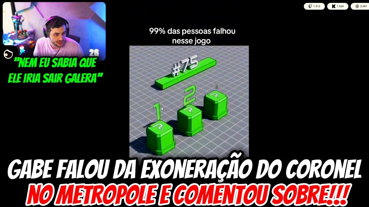 GABE FALA SOBRE A EXONERAÇÃO DO CORONEL NO METRÓPOLE!