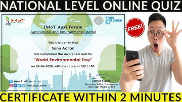 National Level Online Quiz on Agriculture Forum