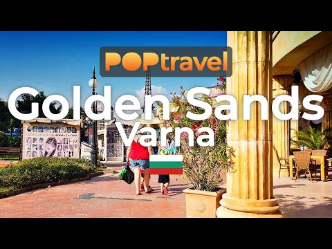 Walking at GOLDEN SANDS (Varna) / Bulgaria 🇧🇬- 4K 60fps (UHD)