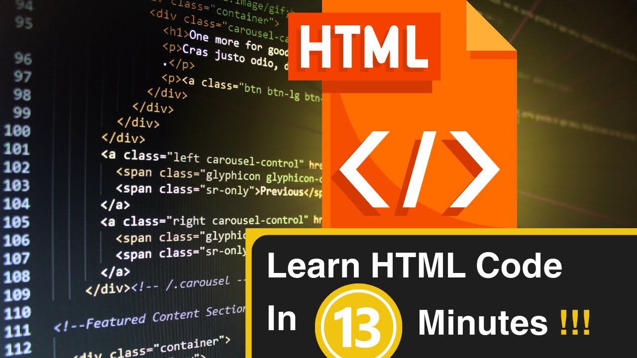 Learn HTML Code In 13 Minutes! - YouTube
