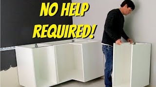 INSTALL AN IKEA KITCHEN ( Part 2 ) - Hanging the Cabinets