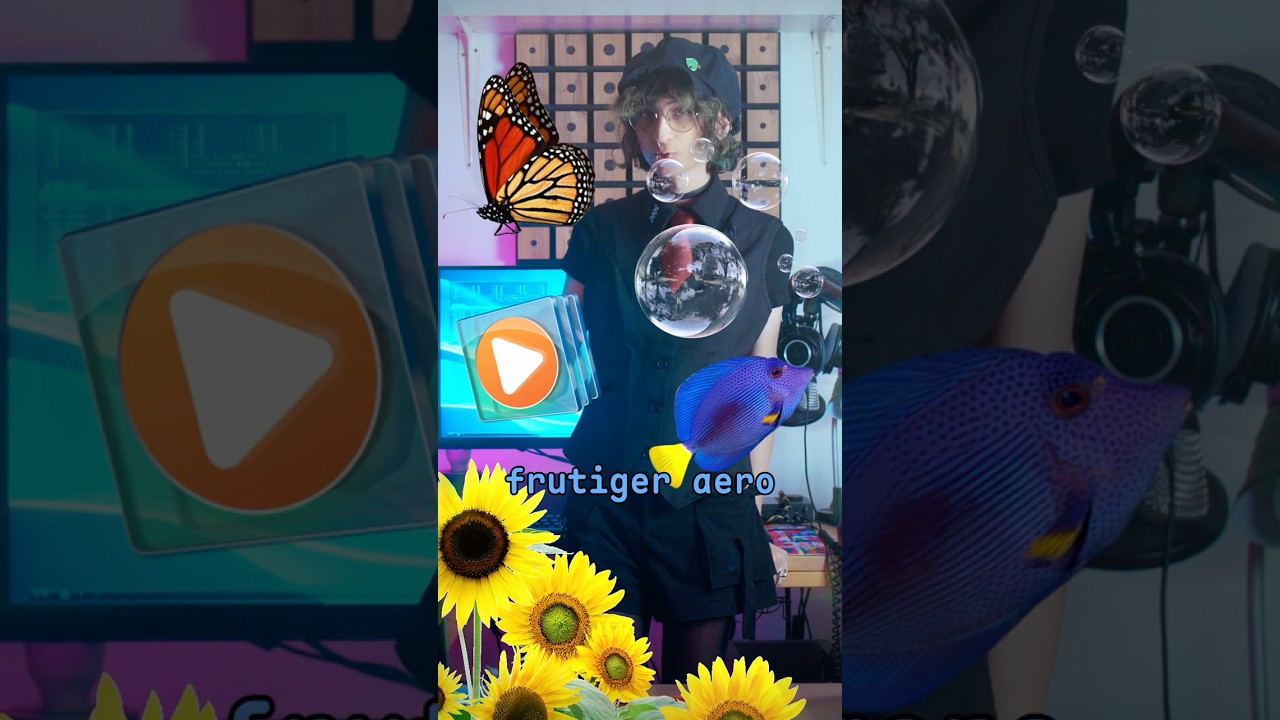 A Frutiger Aero Linux Rice  