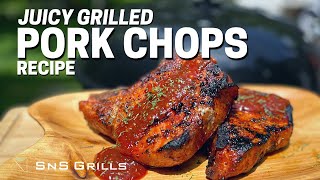 JUICY Grilled Pork Chops Recipe on the Charcoal  How to BBQ Pork Chops