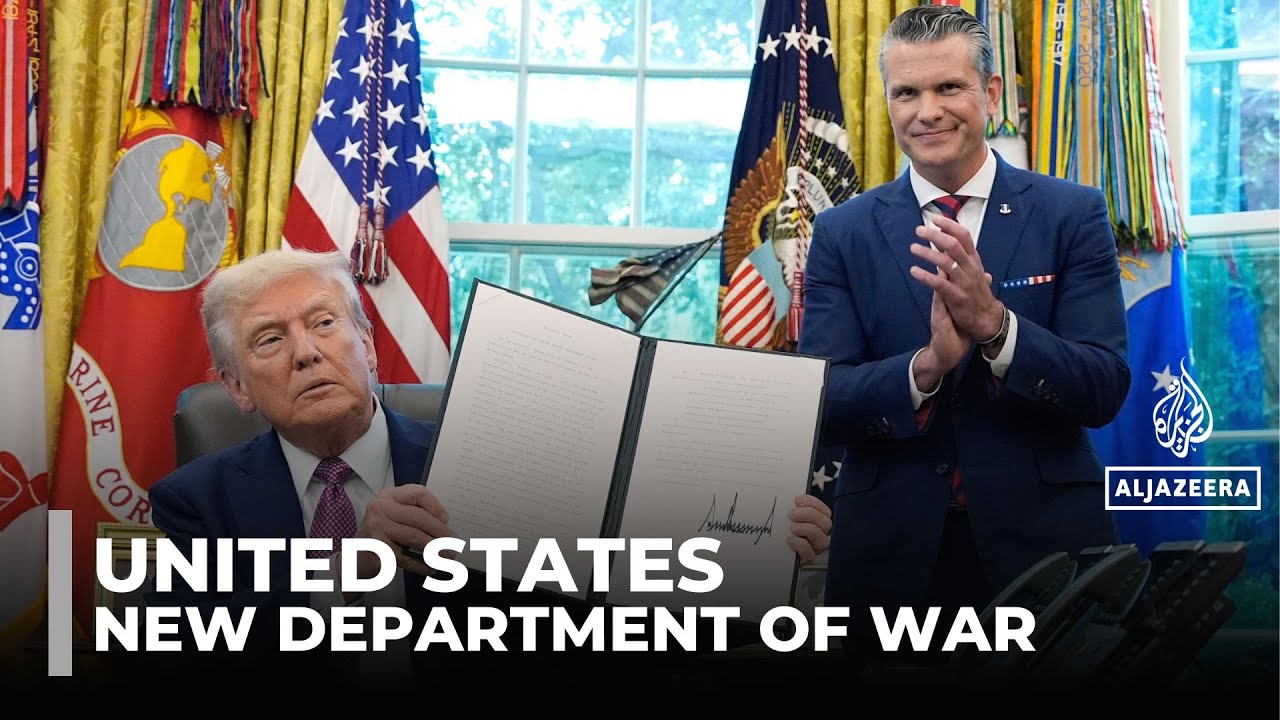 Rebranding US defense department: Trump signs order changing title to department of war
