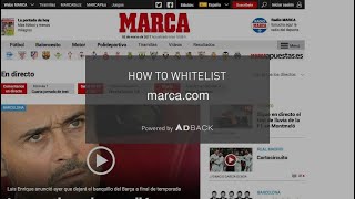 Adback Tutorial How To Deactivate Your Adblocker On Marca.com?