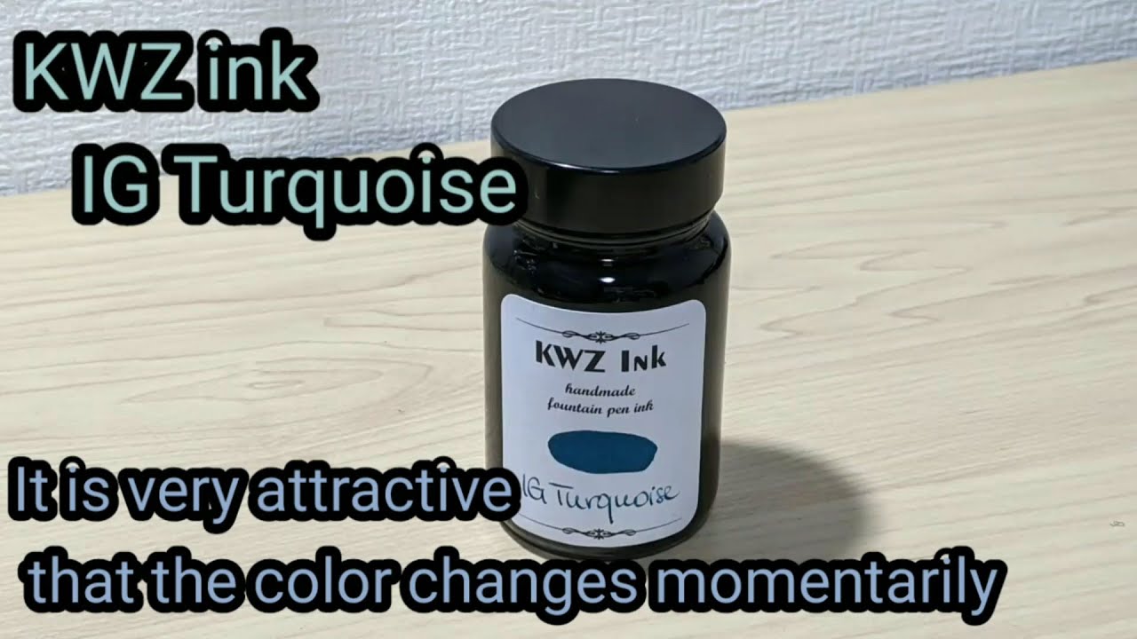 KWZ ink IG Turquoise.The momentary color change is attractive.It's a fun ink to write.iron gall ink.