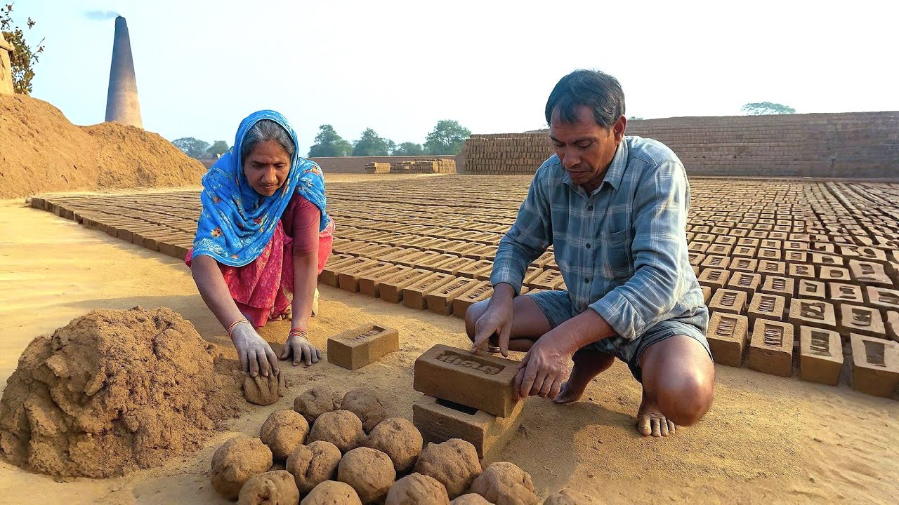 How Bricks Are Made By Hand | Inside A Traditional Bricks Factor