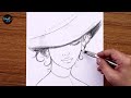 How to Draw a Beautiful A Girl | Pencil Sketch