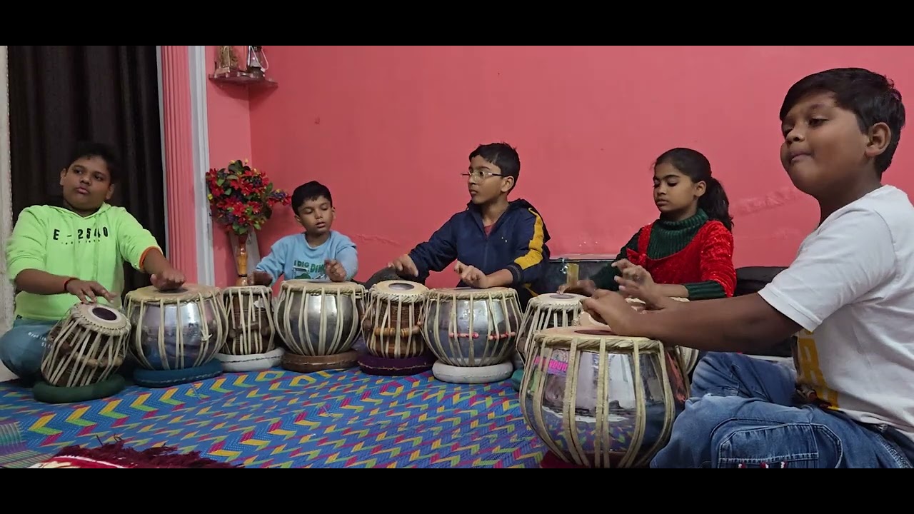 Tabla lession_A famous kayda of #Delhigarana_Students of #Taalmatratablaacdemy