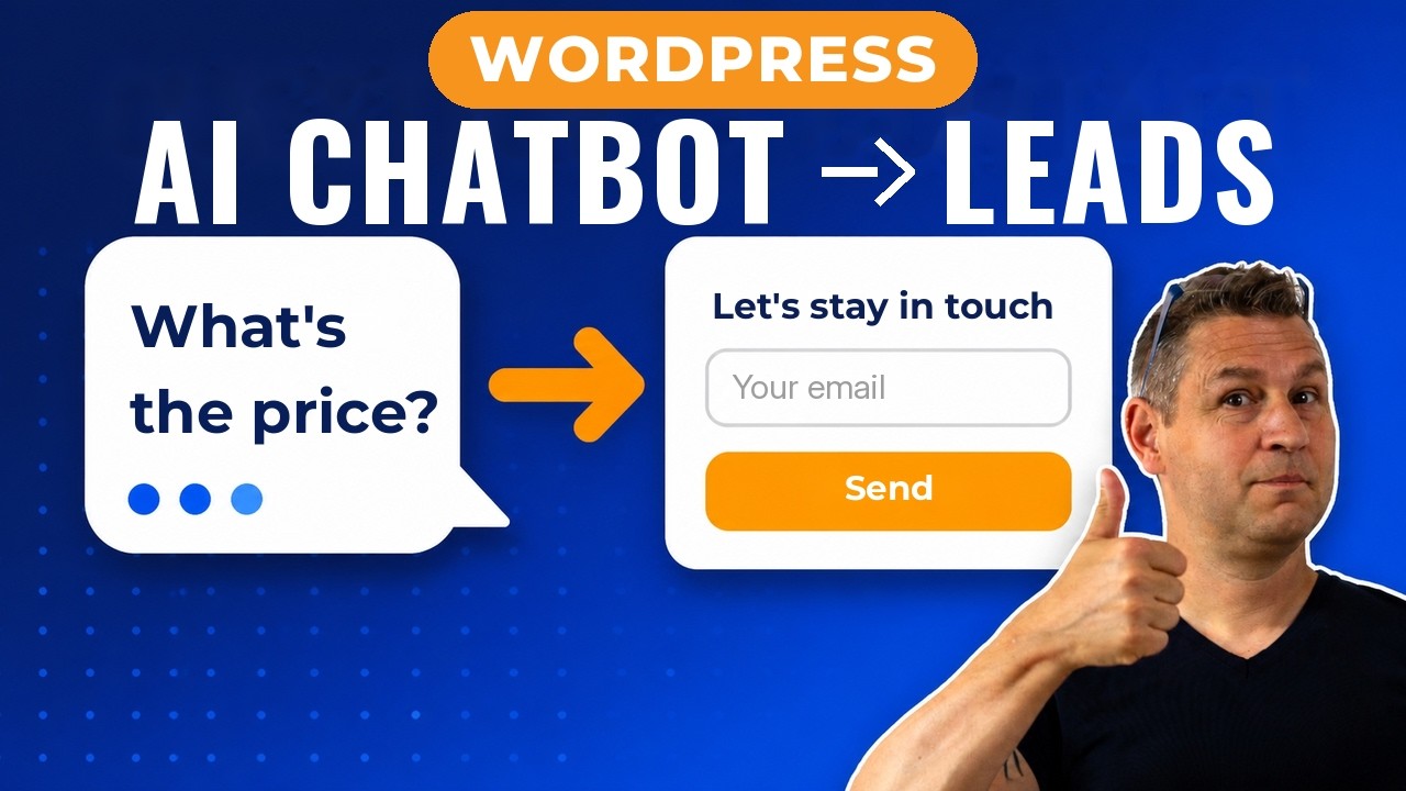 Chatbot IA para WordPress: capta el email de tus visitantes en el chat (vídeo en inglés)