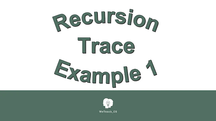 Recursion Trace Example 1 081016