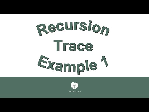 Recursion Trace Example 1 081016