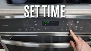 How to set the clock on a GE Profile wall oven