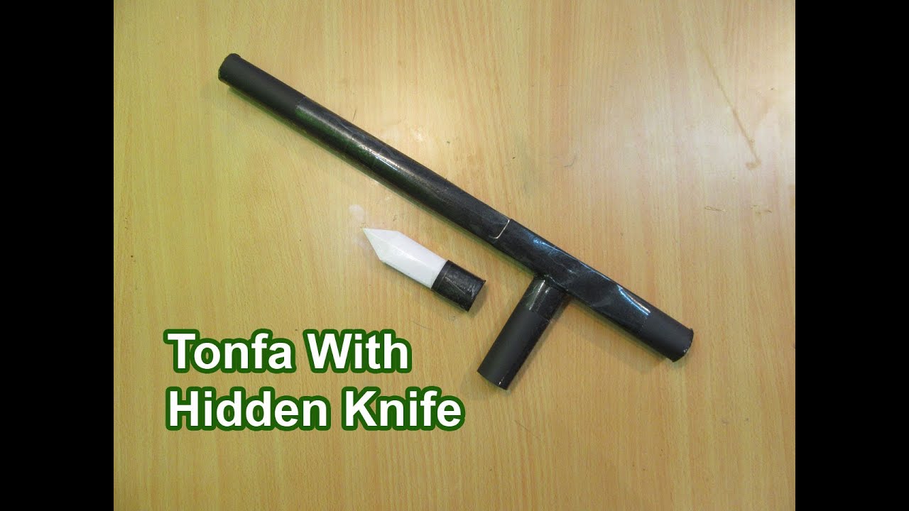 How to Make a Paper Police Baton with Hidden Blade (Version 2.0) Easy