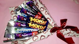 طريقة عمل بوكية شوكلاتة بطريقة سهلة وبسيطة diy chocolate boucket tutorial