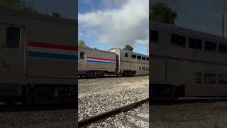 P42DC 11 leads Amtrak 1 out of Houston