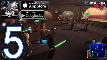 Star Wars Galaxy of Heroes Android iOS Walkthrough - Part 5 - Light Side Battles 2 (NORMAL)