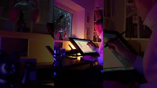 Modern digital artist workspace