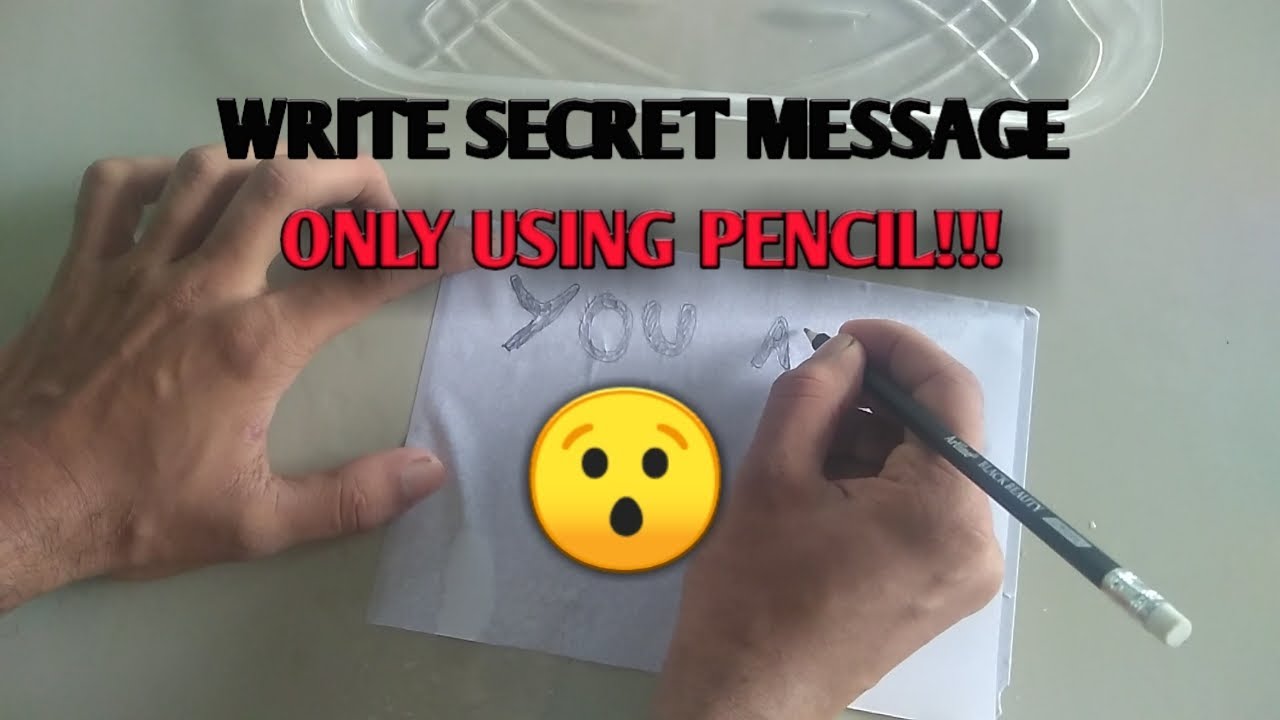 Simplest Method To Make Invisible Ink, Write Your Secret message Only Using  A Pencil !!!