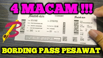 4 MACAM BOARDING PASS PESAWAT