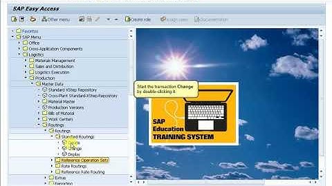 SAP PP MODULE Advanced routing functions,creating reference operation sets ,exercise ceate reference