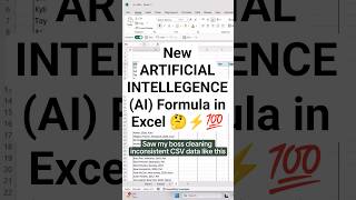 Artificial Intellegence Use in Excel