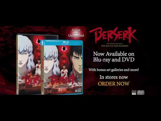 BERSERK THE GOLDEN AGE ARC III The Advent, Official Extended Trailer- In  Stores Now 