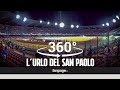 VIDEO 360° - Napoli-Nizza, lo stadio San Paolo urla l'inno della Champions