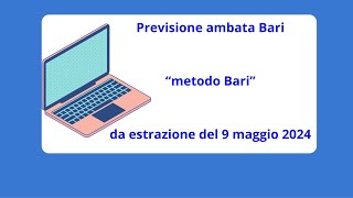 Previsione ambata  ruota di Bari